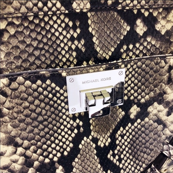 Michael Kors Tina Python Satchel - Picture 2 of 7